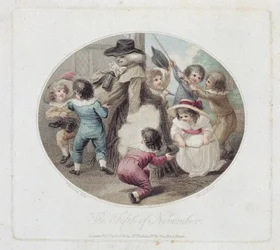 Der fünfte November, graviert von Charles Knight, veröffentlicht von J.F. Tomkins, 1790